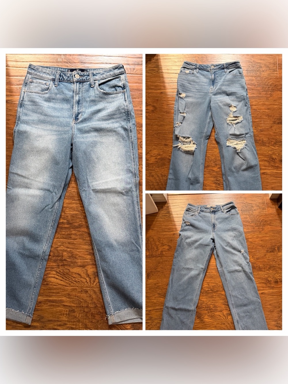 LOT OF 3 Hollister Ultra High-Rise Mom & Dad Jeans Size 8 / W29